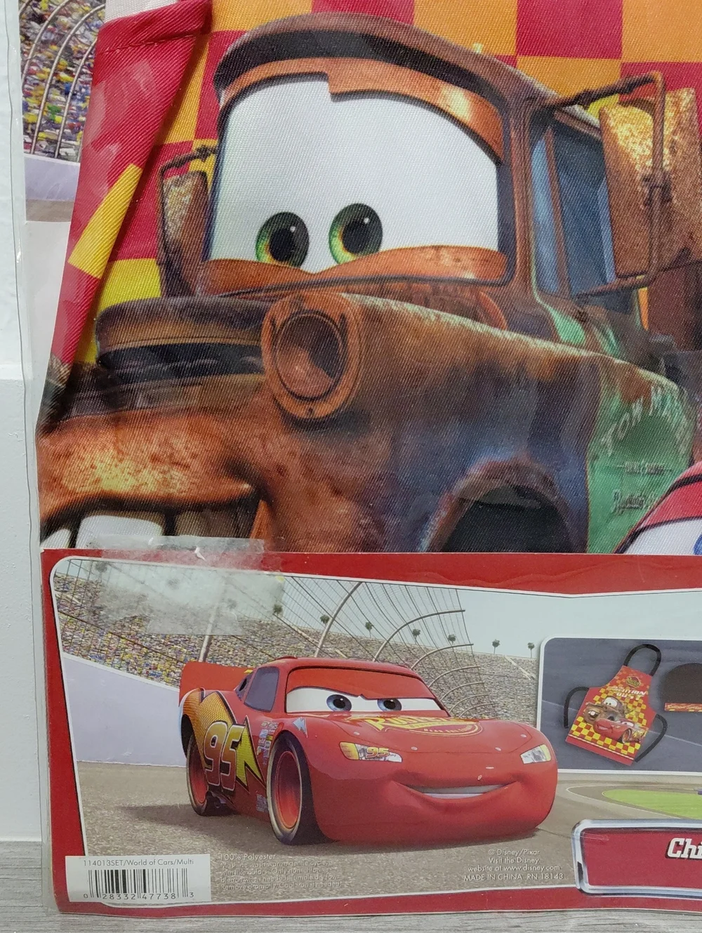 Disney Pixar Cars Childrens 2 PC Apron & Chef Hat Set
